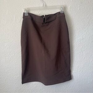 Elegant Brown Women's Skirt - Size 6